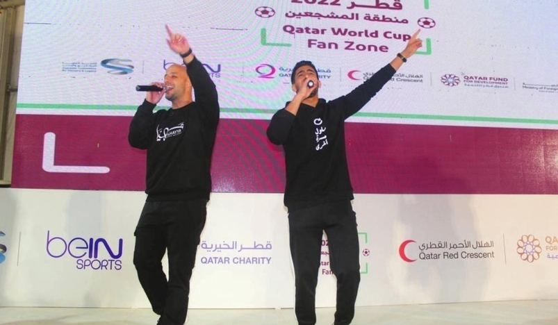 Artists Join Refugees in Qatar Charitys Fan Zone in the Jordan Camp